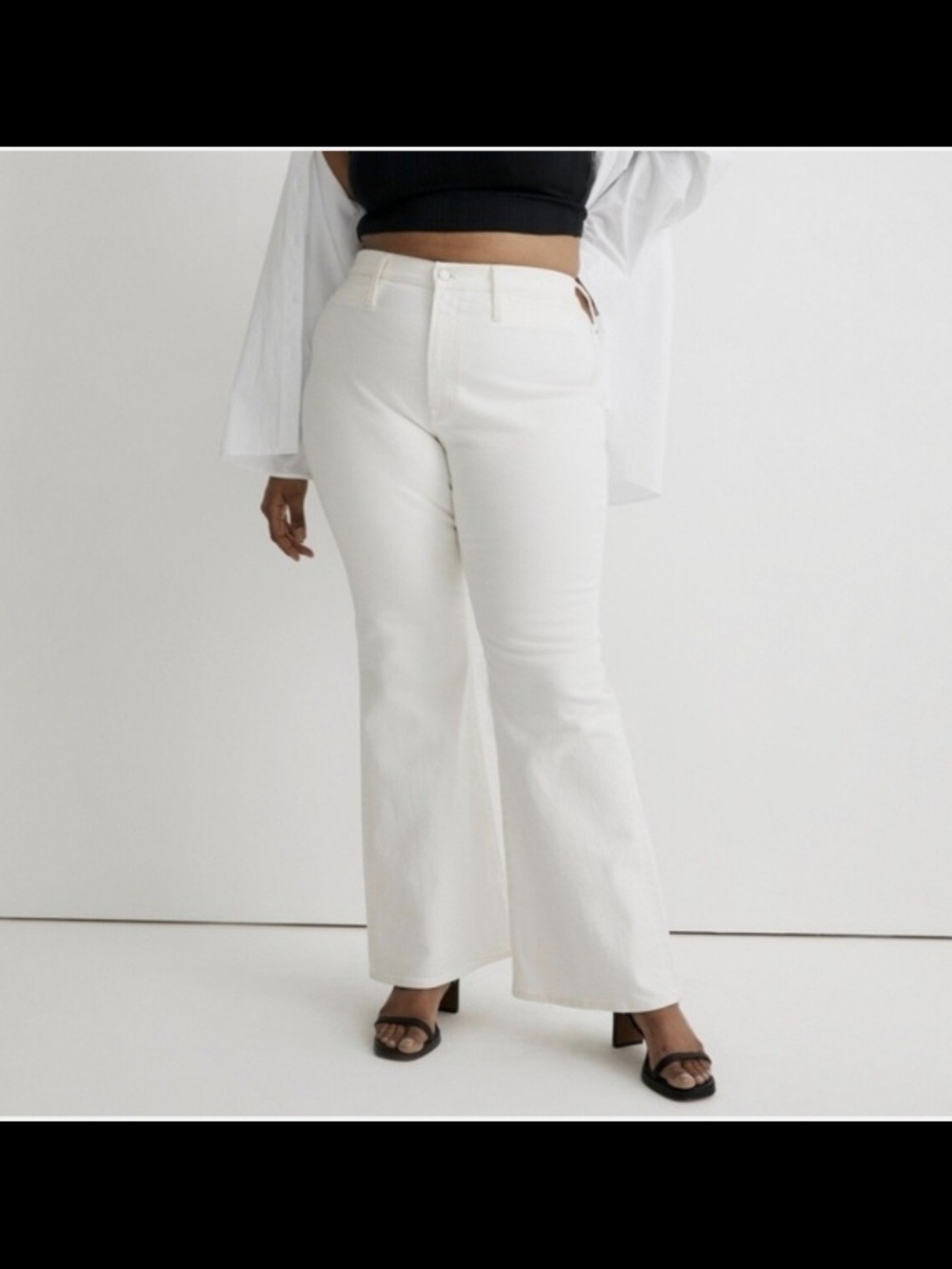Madewell Tile White The Perfect Vintage Flare Jeans 32